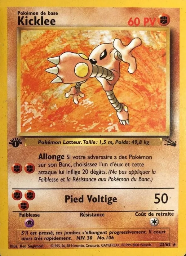 Carte Kicklee de l'extension Fossile, numéro 22/62