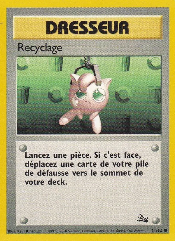 Carte Recyclage de l'extension Fossile, numéro 61/62