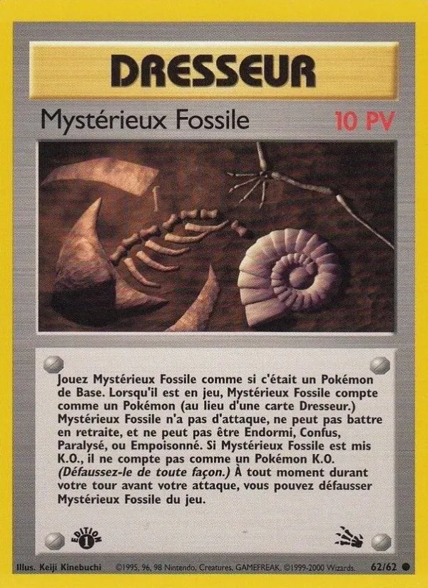 Carte Mystérieux Fossile de l'extension Fossile, numéro 62/62