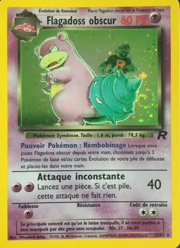 Carte Flagadoss obscur de l'extension Team Rocket, numéro 12/82