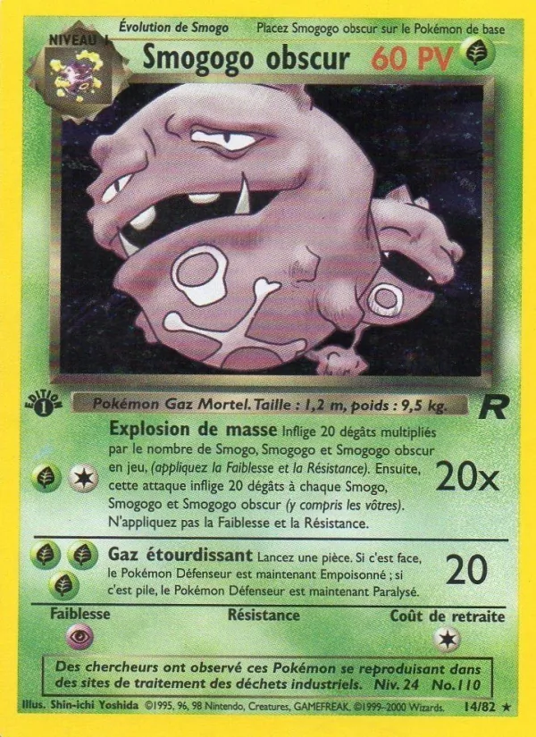 Carte Smogogo obscur de l'extension Team Rocket, numéro 14/82
