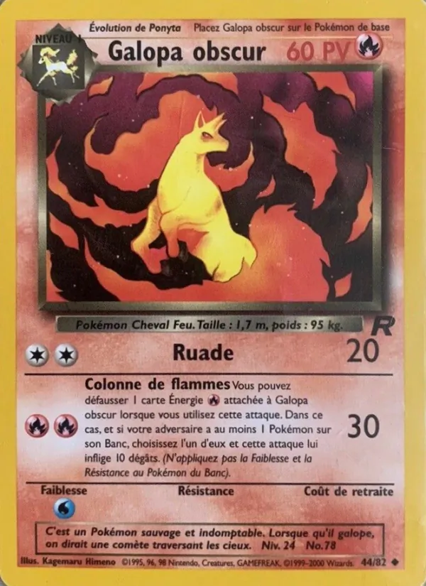 Carte Galopa obscur de l'extension Team Rocket, numéro 44/82