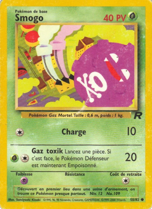 Carte Smogo de l'extension Team Rocket, numéro 58/82