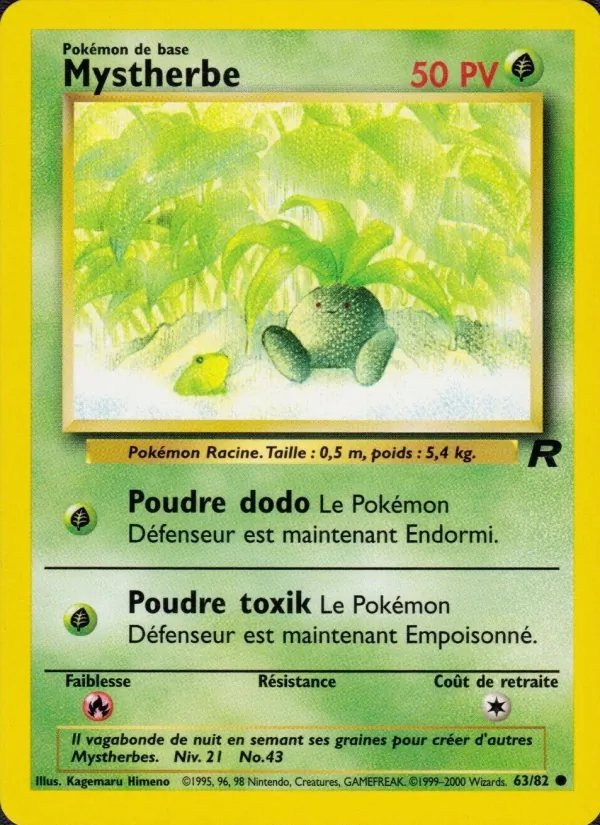 Carte Mystherbe de l'extension Team Rocket, numéro 63/82