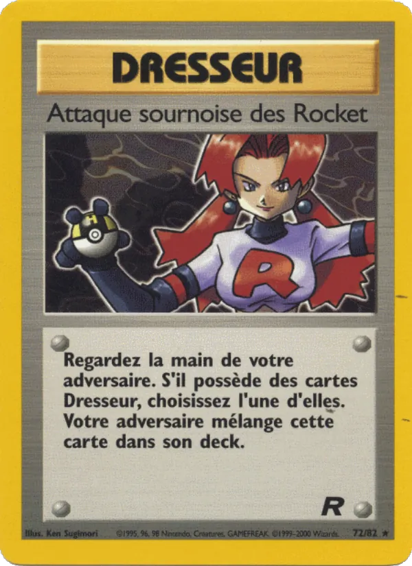 Carte Attaque sournoise des Rocket de l'extension Team Rocket, numéro 72/82