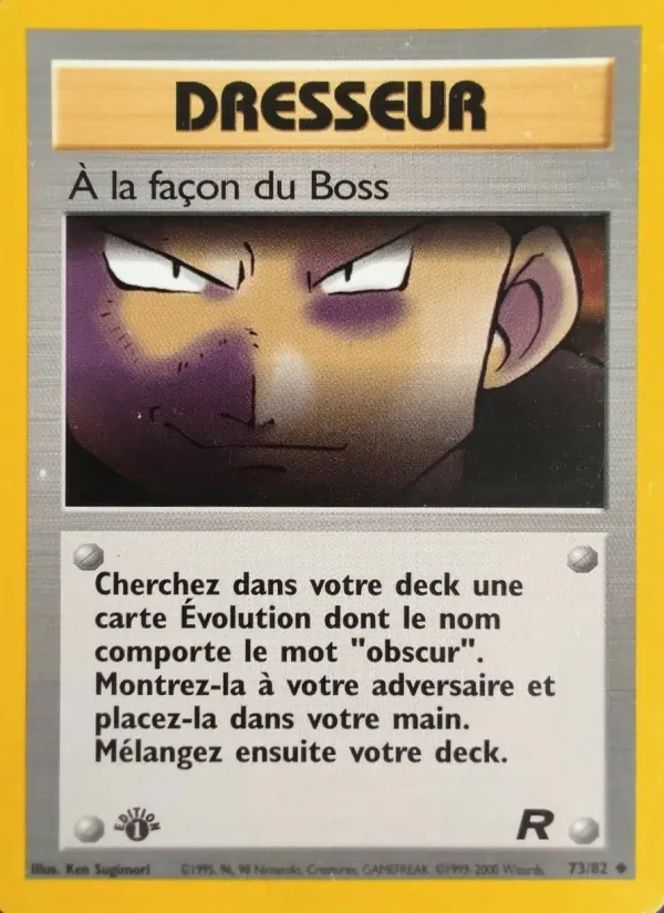 Carte À la façon du Boss de l'extension Team Rocket, numéro 73/82