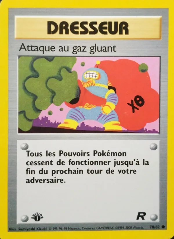 Carte Attaque au gaz gluant de l'extension Team Rocket, numéro 78/82
