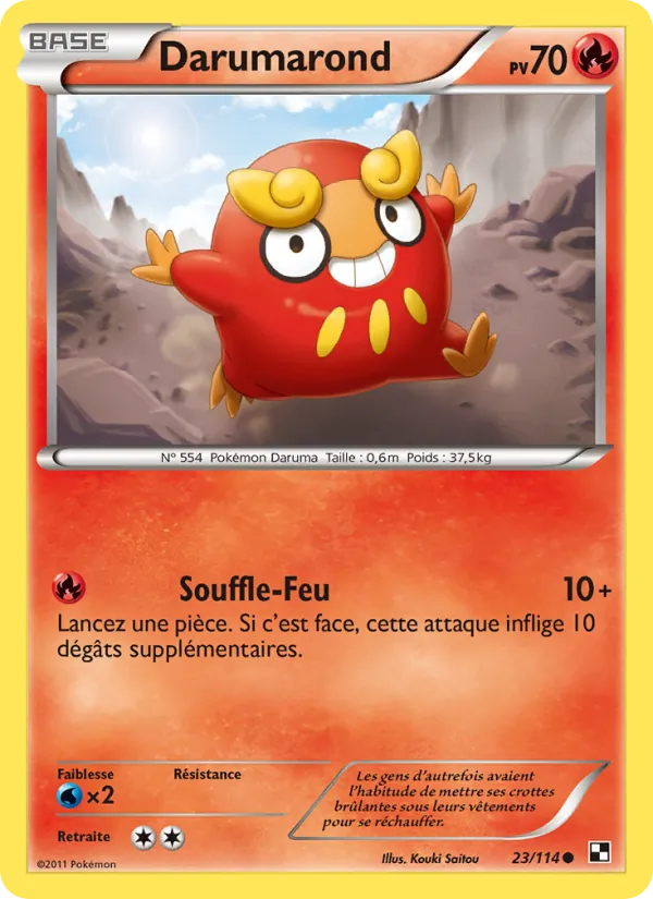 Carte Darumarond de l'extension Noir & Blanc, numéro 23/114
