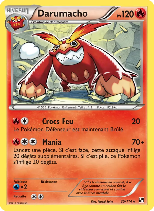 Carte Darumacho de l'extension Noir & Blanc, numéro 25/114