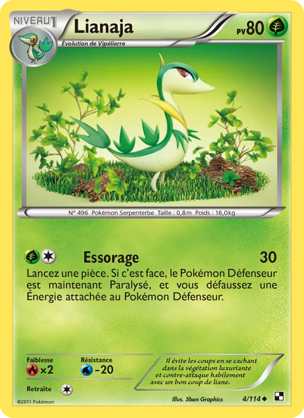 Carte Lianaja de l'extension Noir & Blanc, numéro 4/114