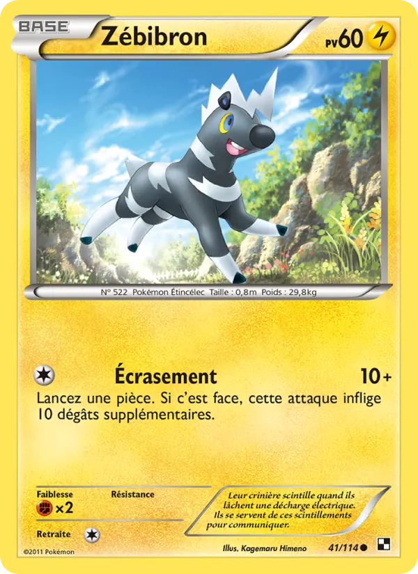 Carte Zébibron de l'extension Noir & Blanc, numéro 41/114