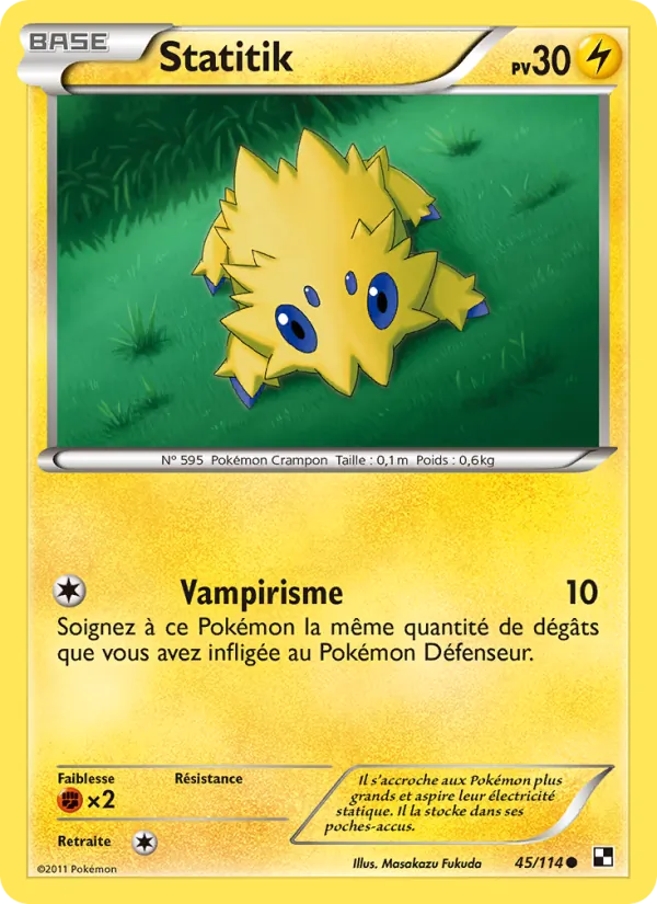 Carte Statitik de l'extension Noir & Blanc, numéro 45/114