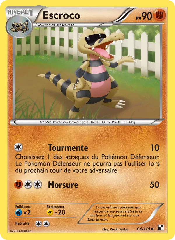 Carte Escroco de l'extension Noir & Blanc, numéro 64/114