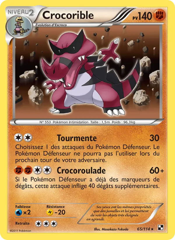 Carte Crocorible de l'extension Noir & Blanc, numéro 65/114