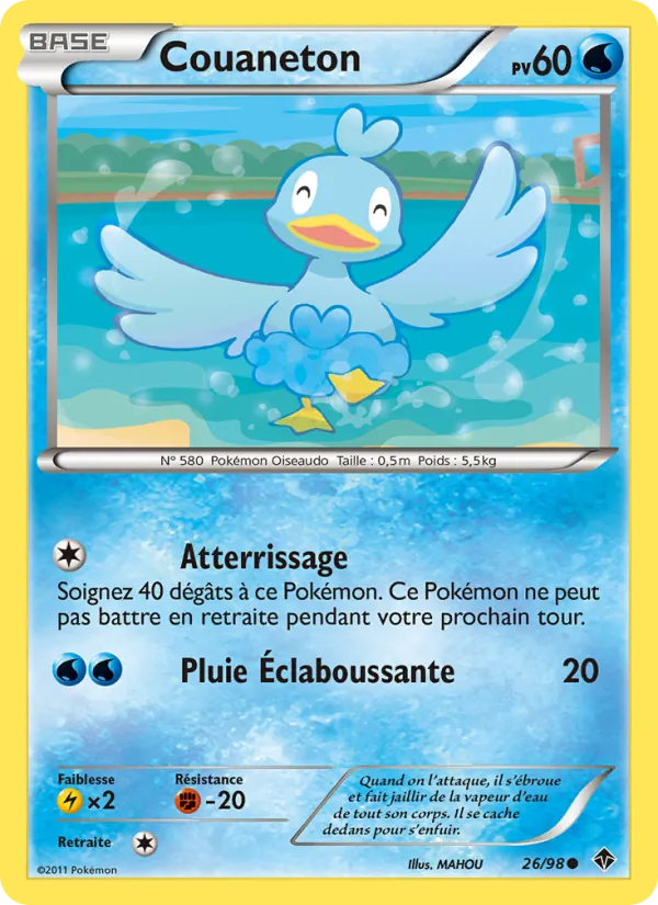 Carte Couaneton de l'extension Pouvoirs Émergents, numéro 26/98