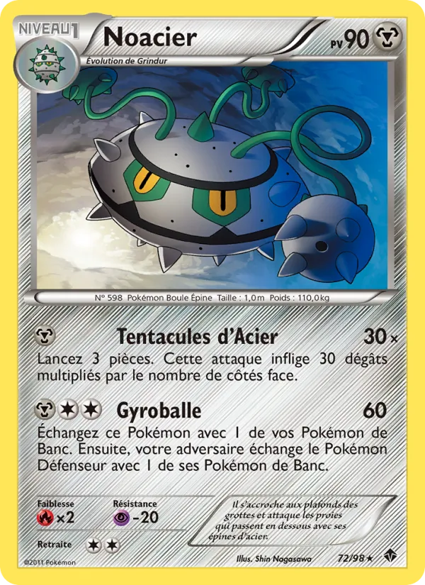 Carte Noacier de l'extension Pouvoirs Émergents, numéro 72/98