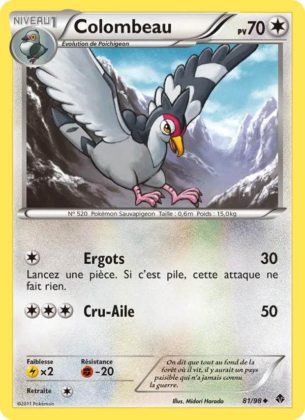 Carte Colombeau de l'extension Pouvoirs Émergents, numéro 81/98