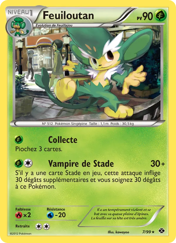 Carte Feuiloutan de l'extension Destinées Futures, numéro 7/99
