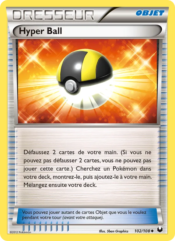 Carte Hyper Ball de l'extension Explorateurs Obscurs, numéro 102/108