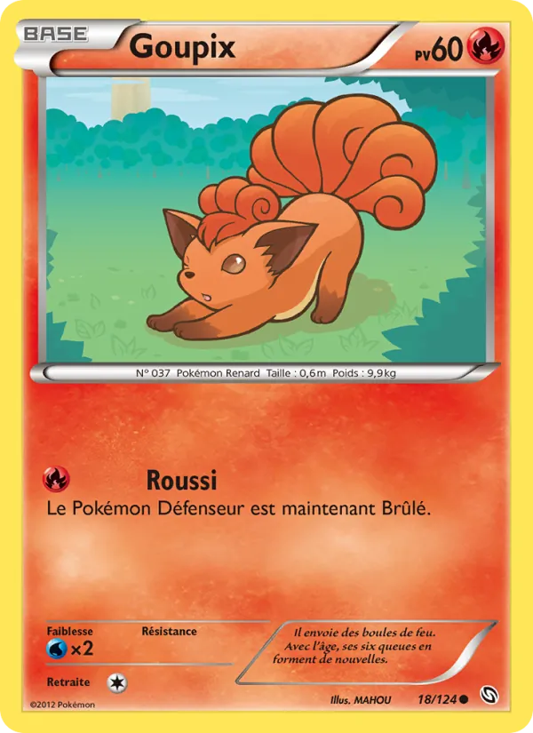 Carte Goupix de l'extension Dragons Éxaltés, numéro 18/124