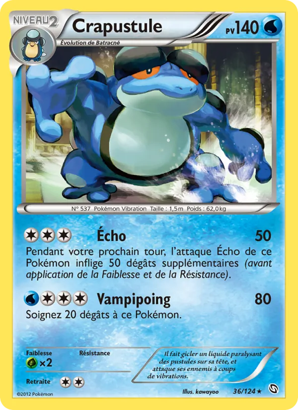 Carte Crapustule de l'extension Dragons Éxaltés, numéro 36/124