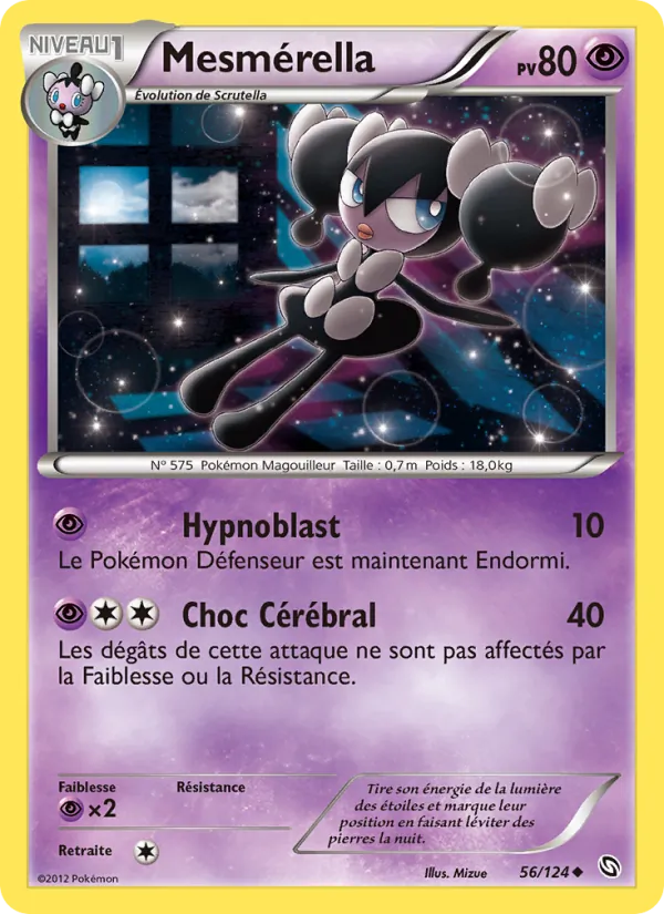 Carte Mesmérella de l'extension Dragons Éxaltés, numéro 56/124