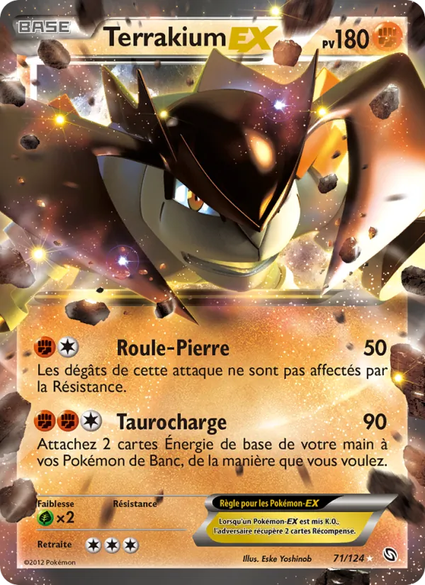 Carte Terrakium-EX de l'extension Dragons Éxaltés, numéro 71/124