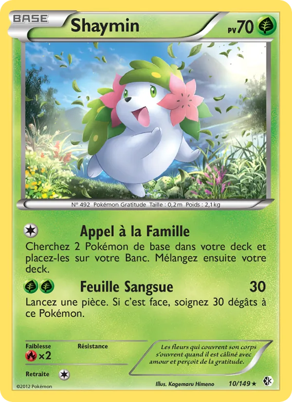 Carte Shaymin de l'extension Frontières Franchies, numéro 10/149