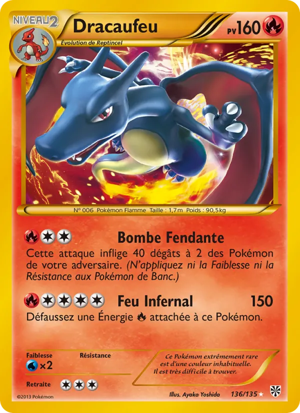 Carte Dracaufeu de l'extension Tempète Plasma, numéro 136/135