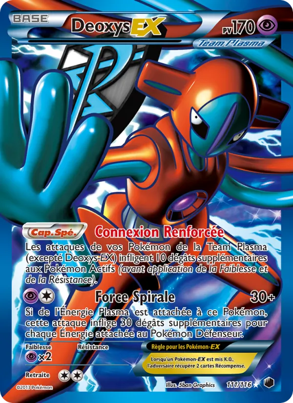 Carte Deoxys-EX de l'extension Glaciation Plasma, numéro 111/116