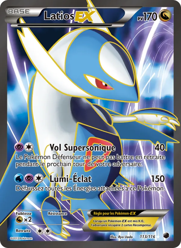 Carte Latios-EX de l'extension Glaciation Plasma, numéro 113/116