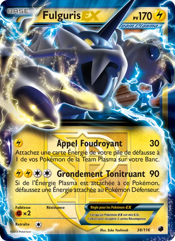 Carte Fulguris-EX de l'extension Glaciation Plasma, numéro 38/116