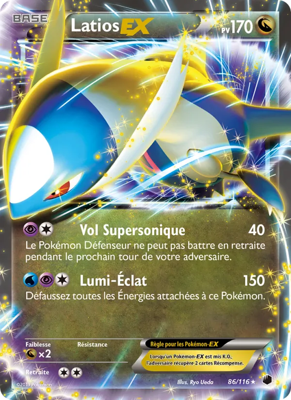 Carte Latios-EX de l'extension Glaciation Plasma, numéro 86/116