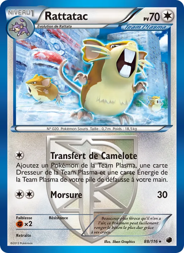 Carte Rattatac de l'extension Glaciation Plasma, numéro 88/116