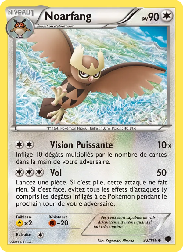 Carte Noarfang de l'extension Glaciation Plasma, numéro 92/116