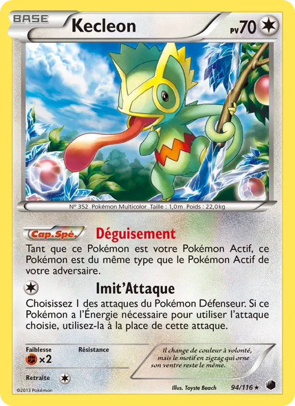 Carte Kecleon de l'extension Glaciation Plasma, numéro 94/116