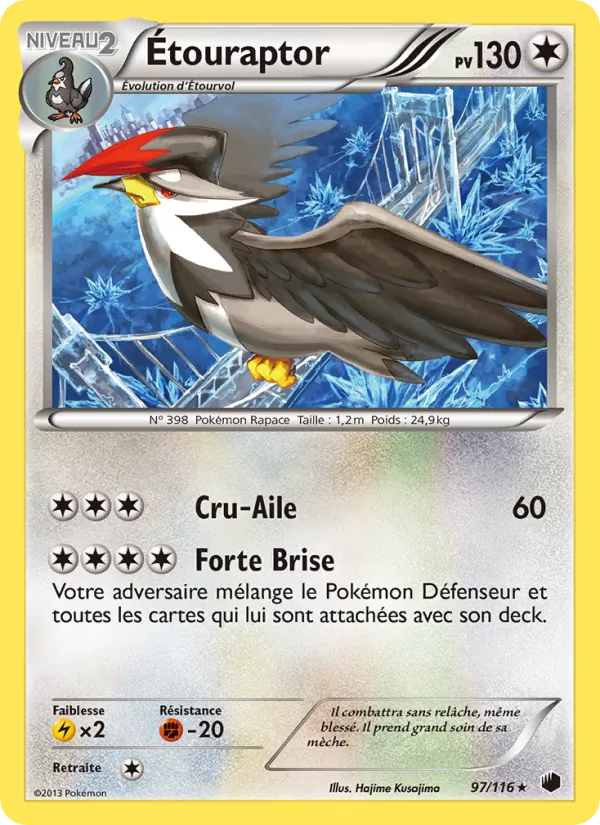 Carte Étouraptor de l'extension Glaciation Plasma, numéro 97/116