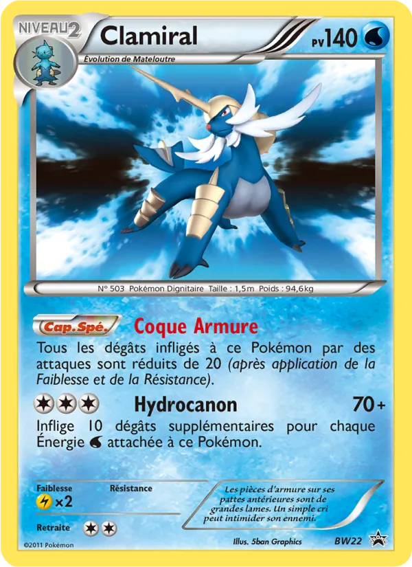 Carte Clamiral de l'extension Promo BW, numéro BW22/101