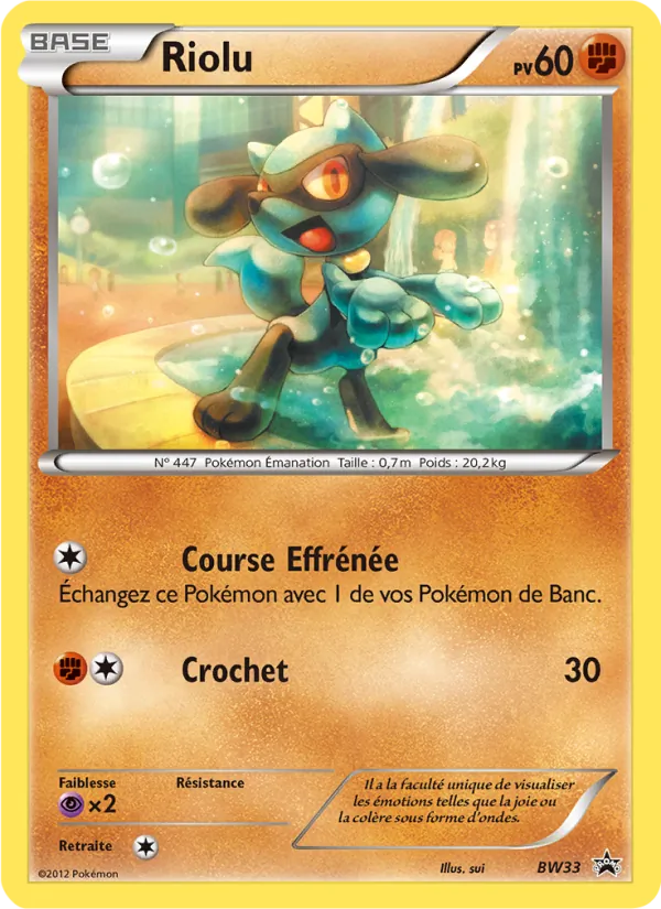 Carte Riolu de l'extension Promo BW, numéro BW33/101