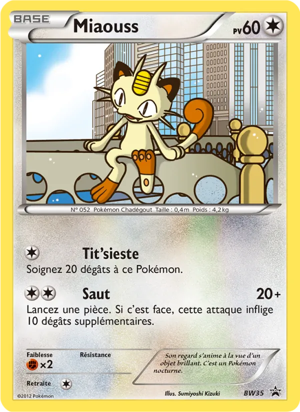 Carte Miaouss de l'extension Promo BW, numéro BW35/101
