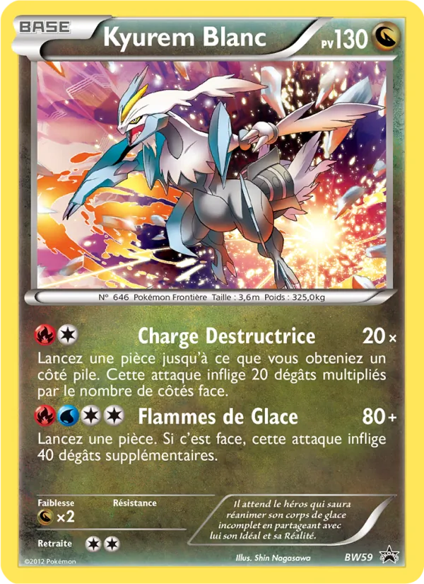 Carte Kyurem Blanc de l'extension Promo BW, numéro BW59/101