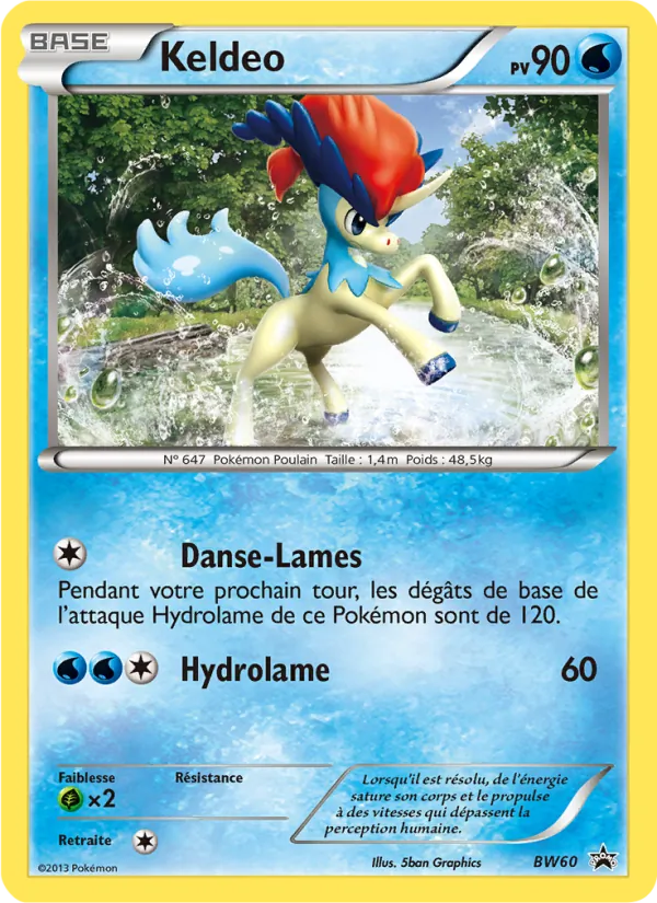 Carte Keldeo de l'extension Promo BW, numéro BW60/101