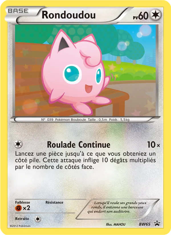 Carte Rondoudou de l'extension Promo BW, numéro BW65/101