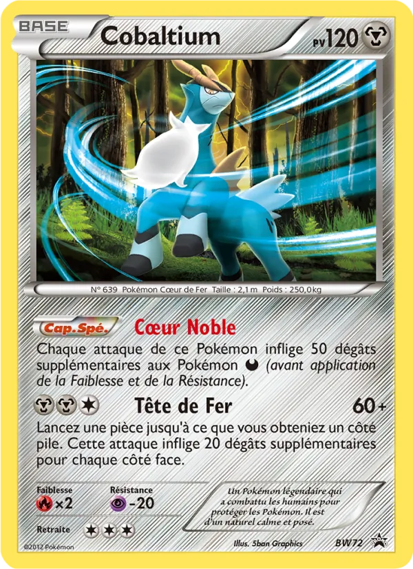 Carte Cobaltium de l'extension Promo BW, numéro BW72/101