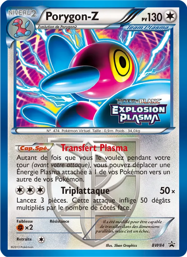 Carte Porygon-Z de l'extension Promo BW, numéro BW84/101