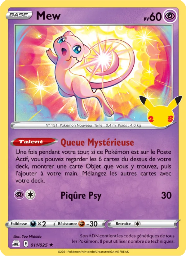 Carte Mew de l'extension Célébrations, numéro 11/25