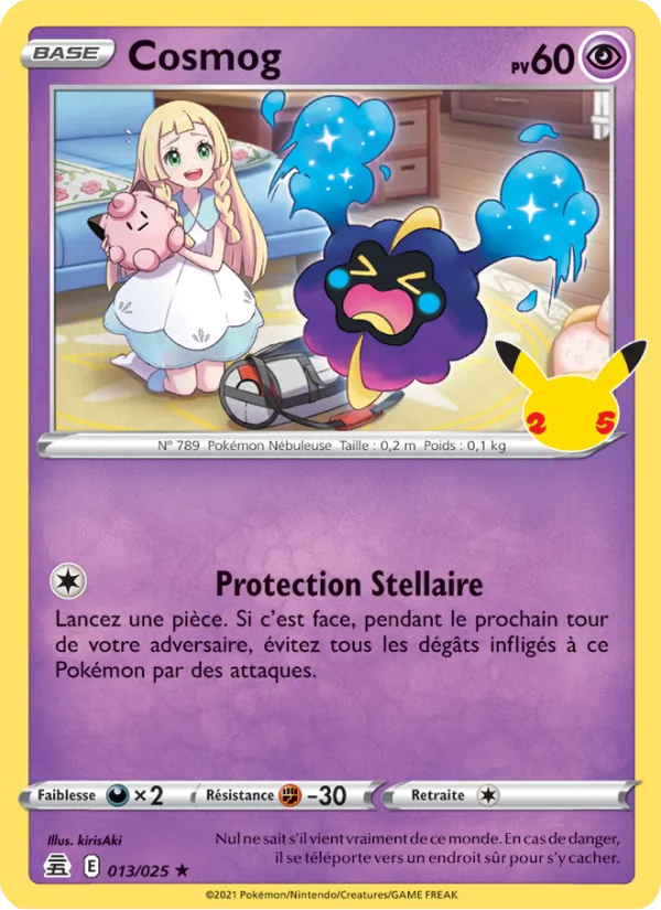 Carte Cosmog de l'extension Célébrations, numéro 13/25
