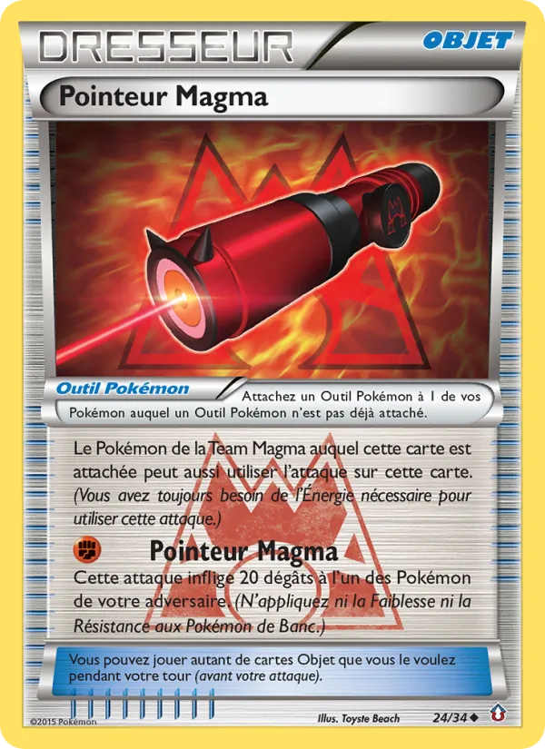 Carte Pointeur Magma de l'extension Double Danger, numéro 24/34
