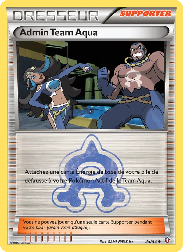 Carte Admin Team Aqua de l'extension Double Danger, numéro 25/34