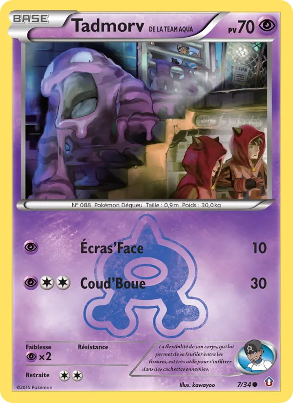 Carte Tadmorv de la Team Aqua de l'extension Double Danger, numéro 7/34